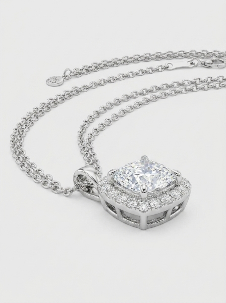 Picture of Halo Solitaire Pendant