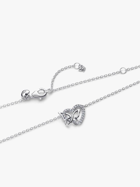 Picture of Entwined Heart & Butterfly Pendant Necklace