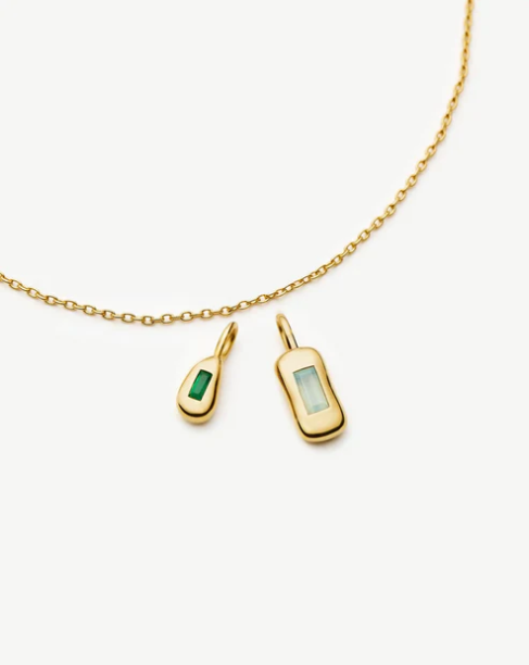 Picture of Molten Gemstone Pendant Necklace Gold