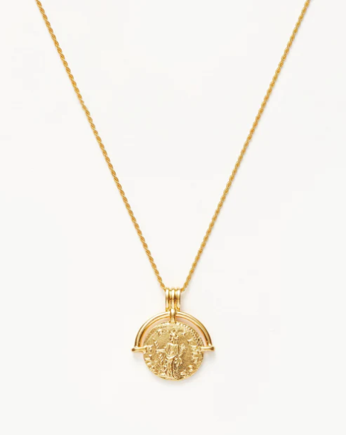 Picture of Lucy Williams Engravable Roman Arc Coin Pendant Necklace