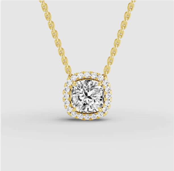 Picture of Halo Solitaire Pendant