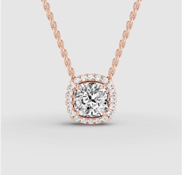 Picture of Halo Solitaire Pendant