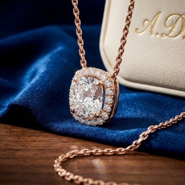 Picture of Halo Solitaire Pendant