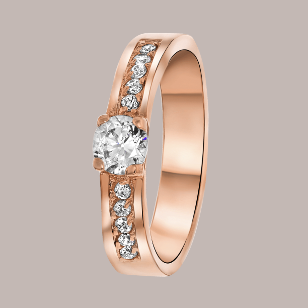 Picture of Stainless steel dames ring met zirkonia